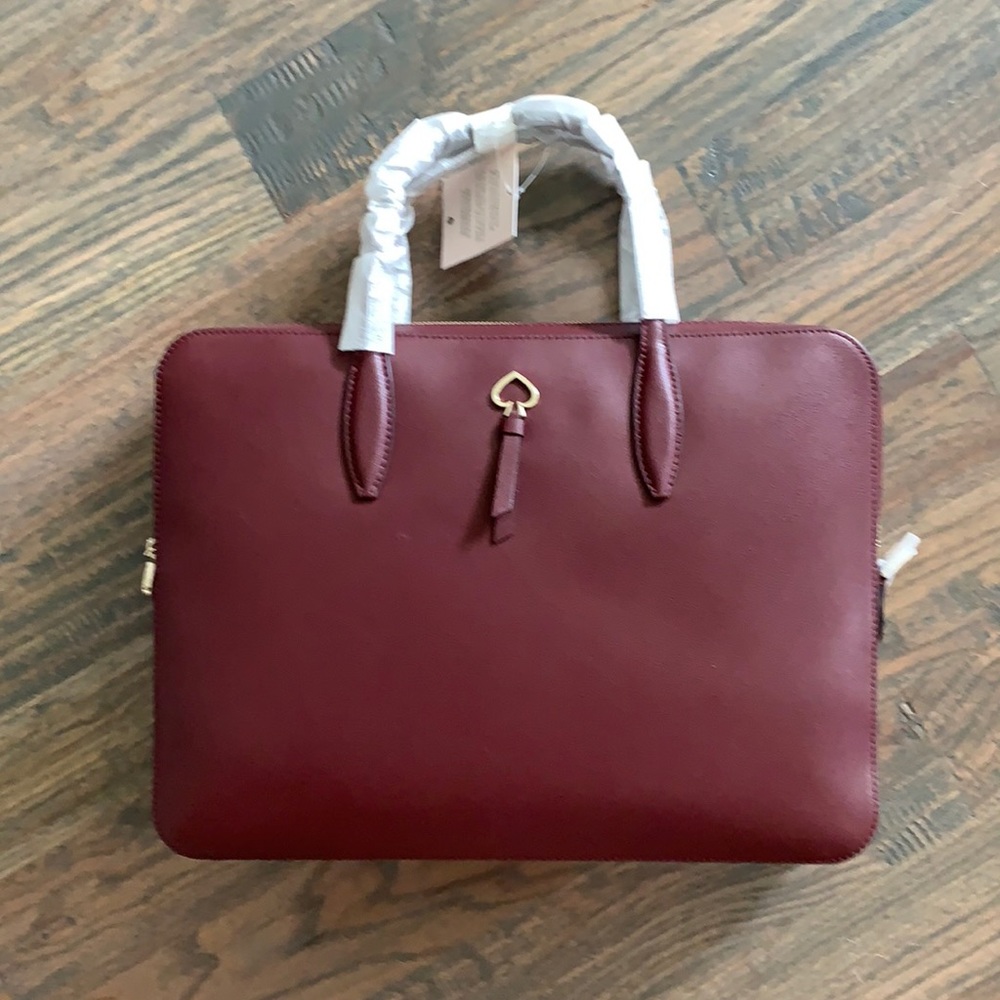 NWT Burgundy Kate Spade Laptop Bag